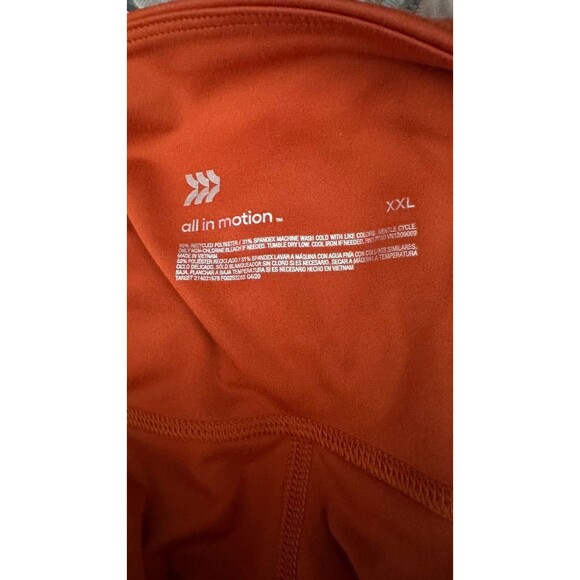 All In Motion sz XXL Sculpted Linear High Rise 7/8 Legging Orange 25" Inseam 06 - Picture 5 of 5